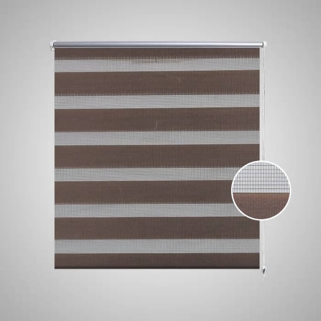 vidaXL rullegardin i zebradesign 100 x 175 cm kaffefarvet