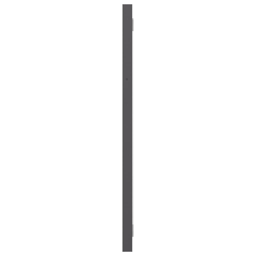 vidaXL badeværelsesspejl 100x1,5x37 cm spånplade grå højglans