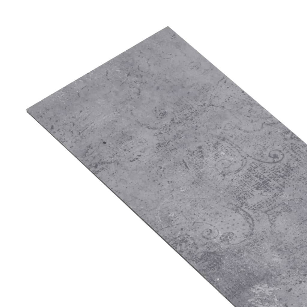 vidaXL selvklæbende gulvbrædder 5,02 m² 2 mm PVC cementgrå