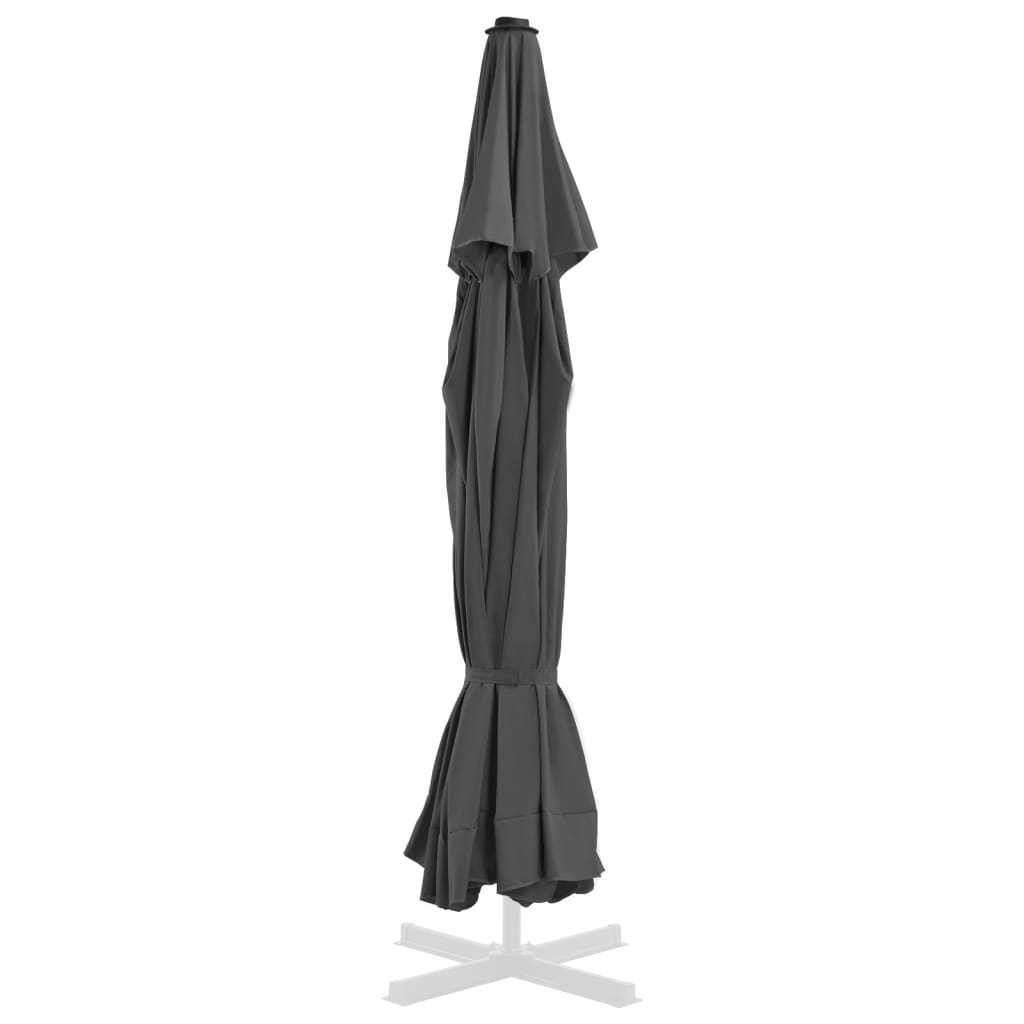 vidaXL udskiftningsdug til parasol 500 cm antracitgrå