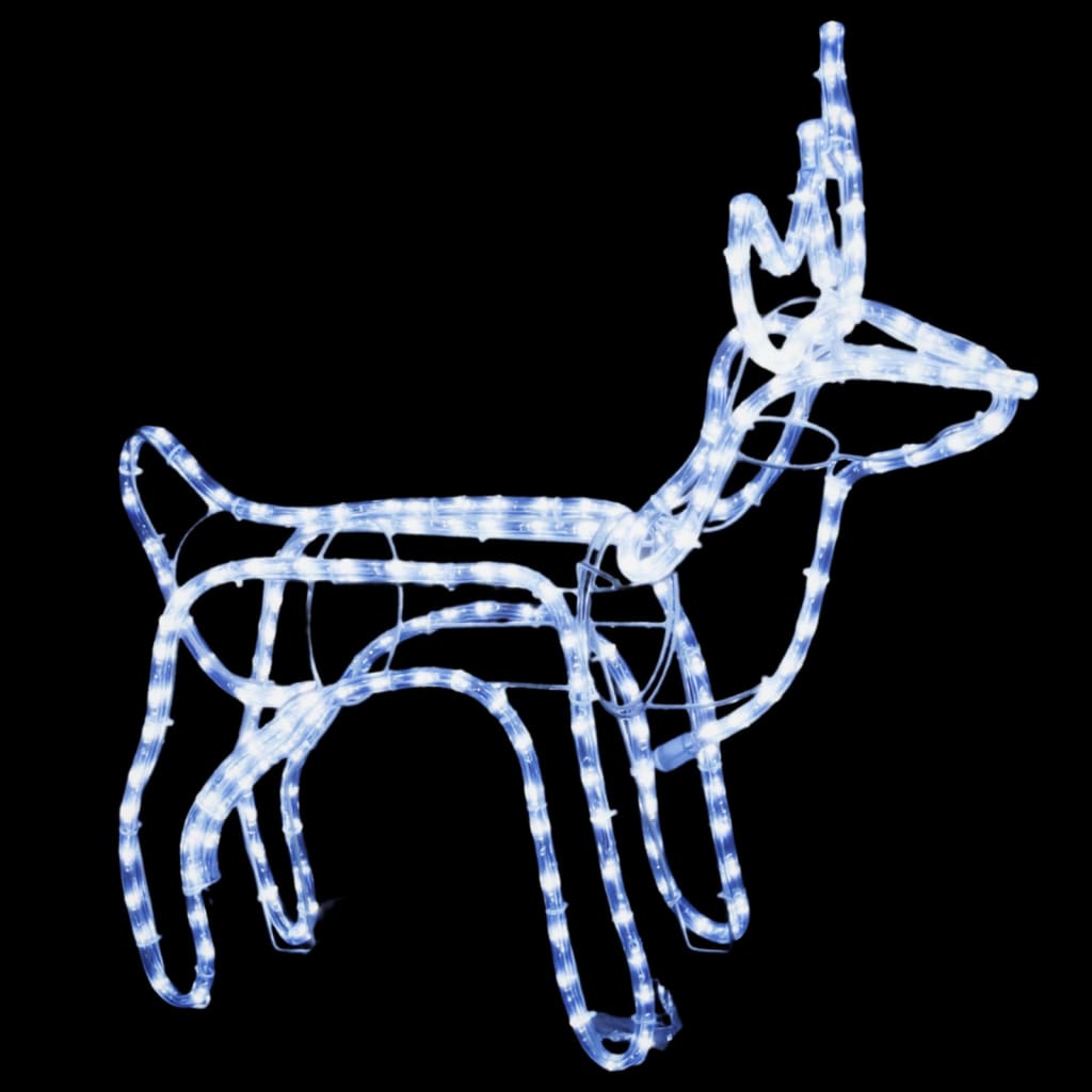 vidaXL rensdyr julefigur 60x30x60 cm koldt hvidt lys