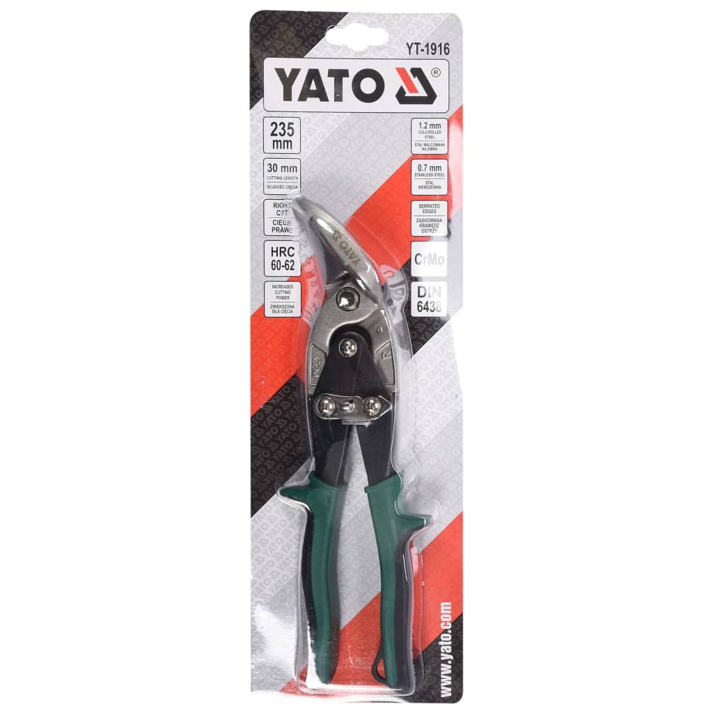 YATO pladesaks 235 mm forskudt højre grøn