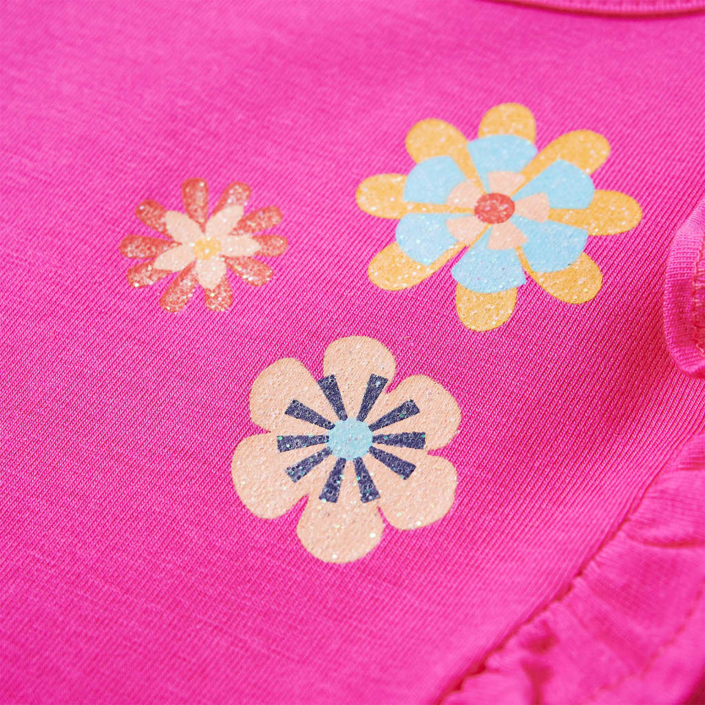 Langærmet T-shirt til børn str. 92 cm pink