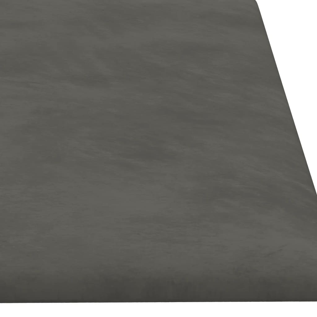 vidaXL vægpaneler 12 stk. 60x15 cm 1,08 m² fløjl mørkegrå