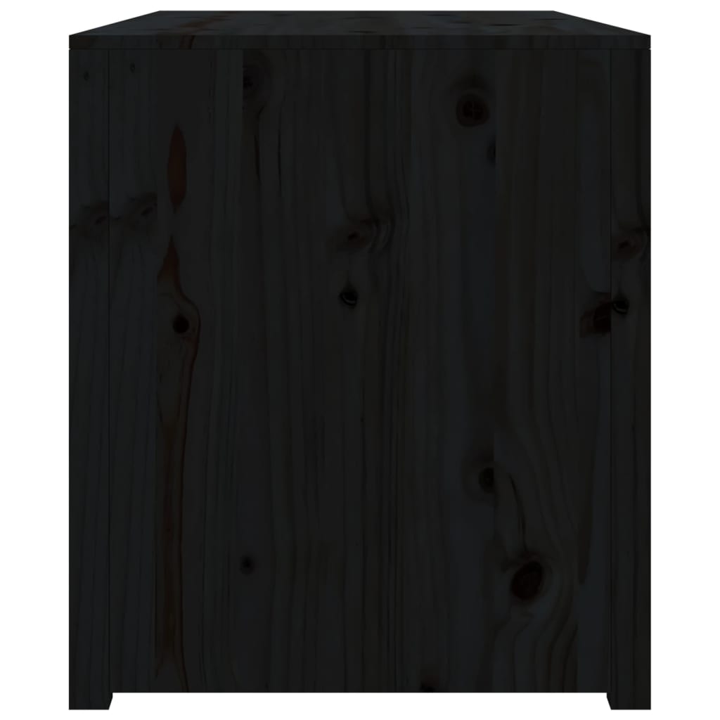 vidaXL udendørs køkkenskab 106x55x64 cm massivt fyrretræ sort