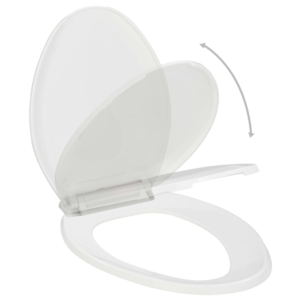 vidaXL toiletsæde med soft-close og quick release-design hvid