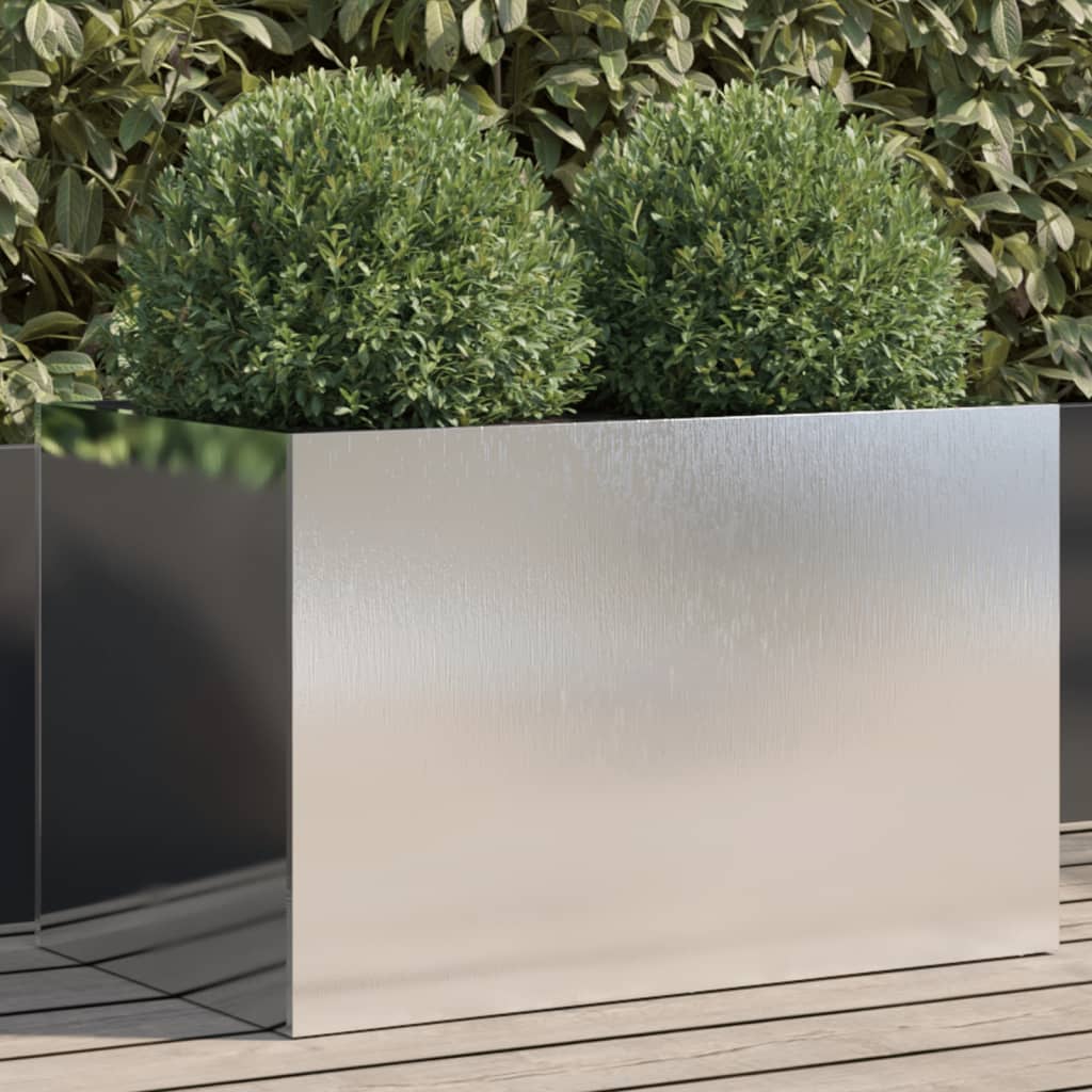 vidaXL plantekasse 62x40x39 cm rustfrit stål sølvfarvet