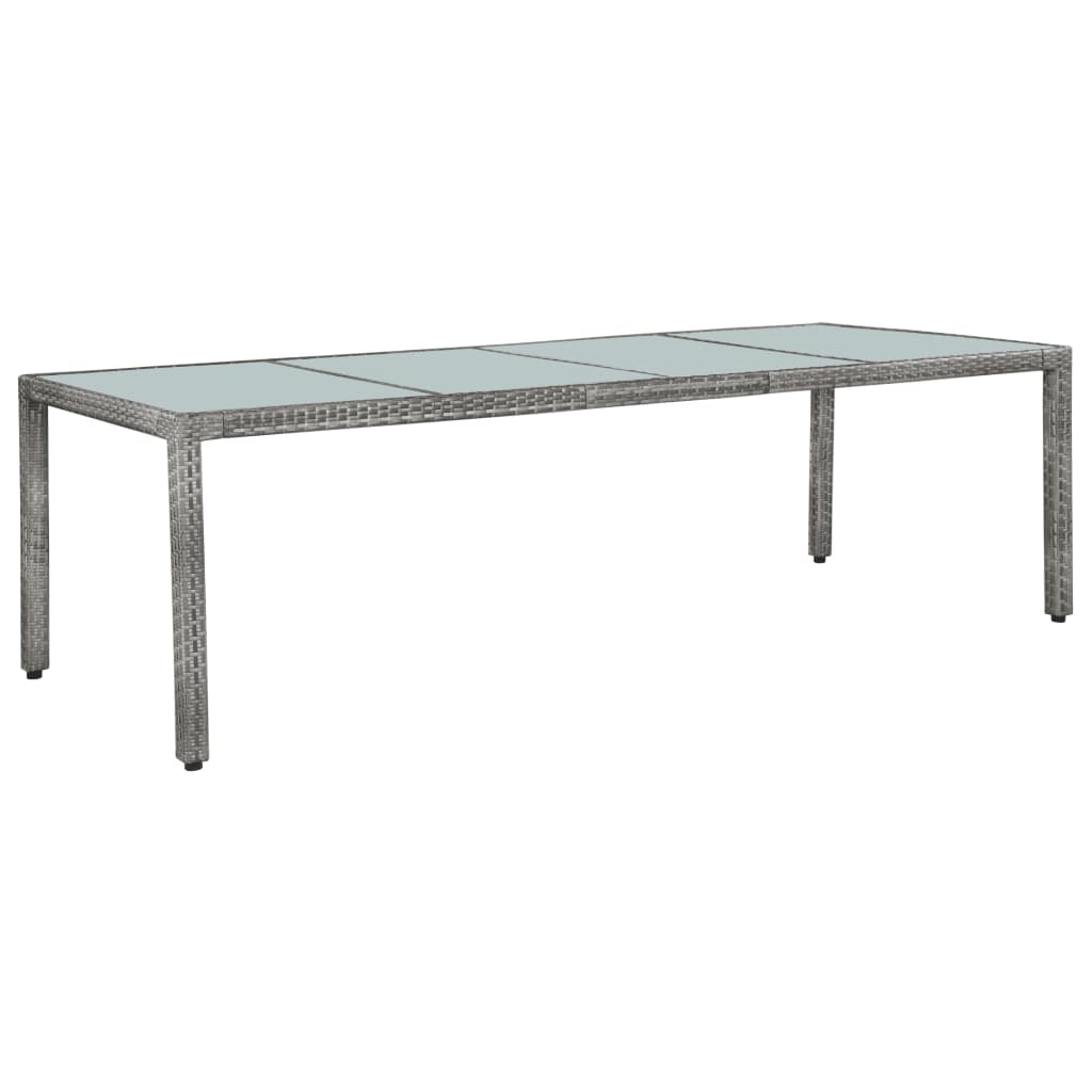 vidaXL udendørs spisebordssæt 11 dele med hynder polyrattan grå