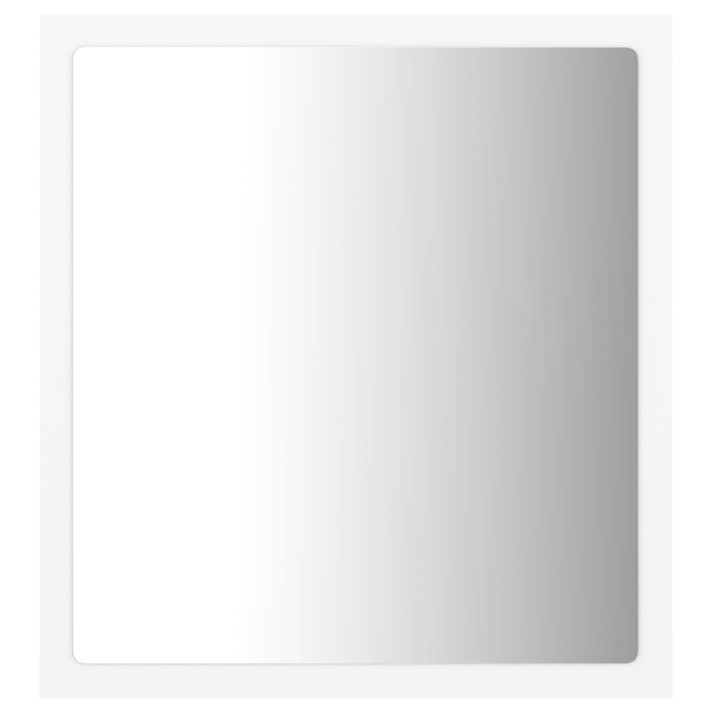 vidaXL badeværelsesspejl med LED-lys 40x8,5x37 cm akryl hvid