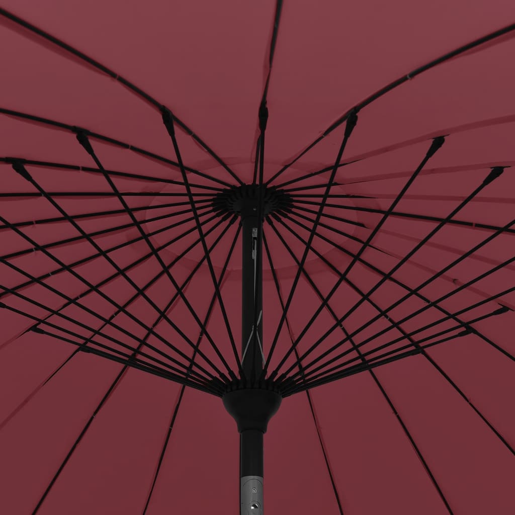 vidaXL parasol med aluminiumstang 270 cm bordeauxrød