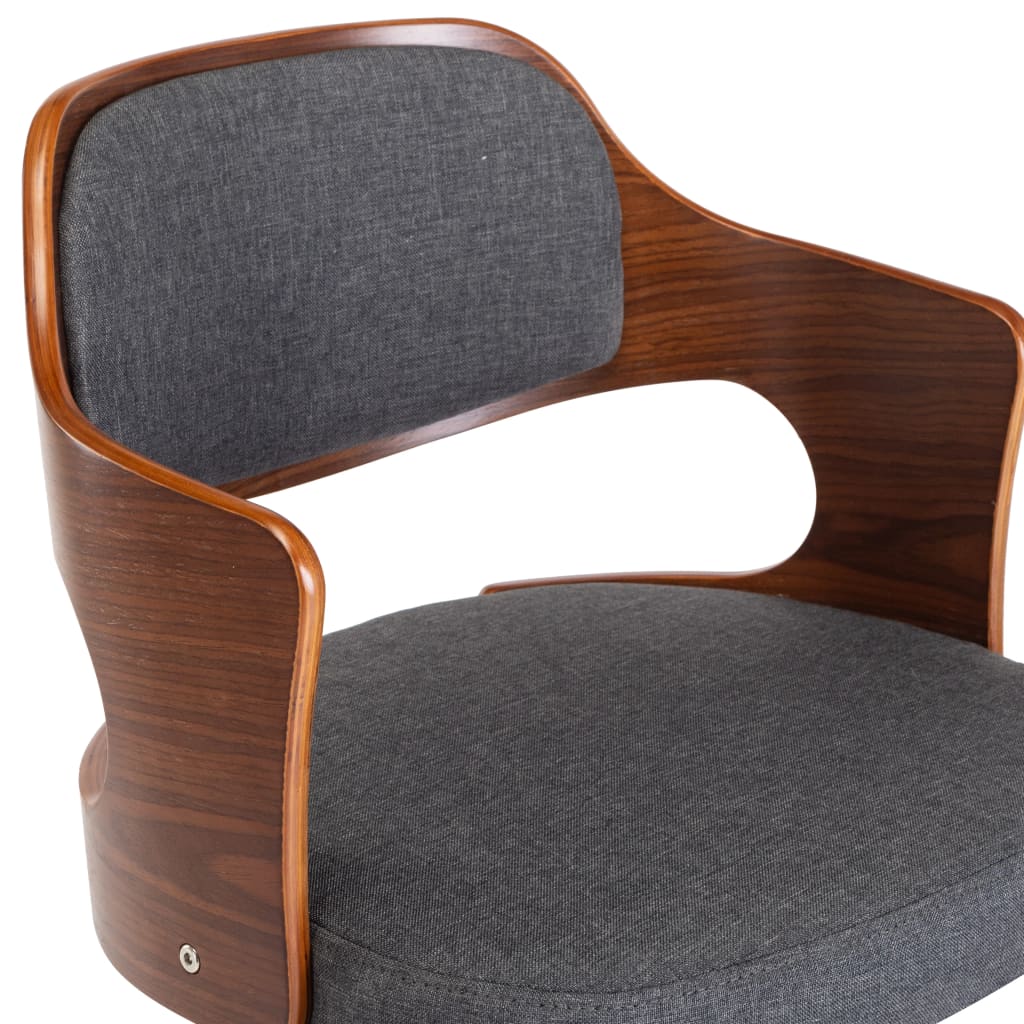 vidaXL drejelige spisebordsstole 4 stk. bøjet træ og stof grå