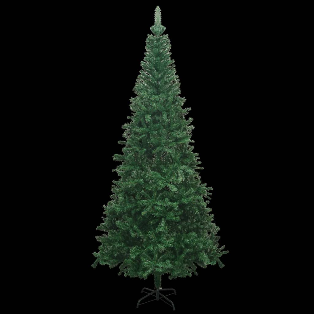 vidaXL kunstigt juletræ med lys 240 cm grøn