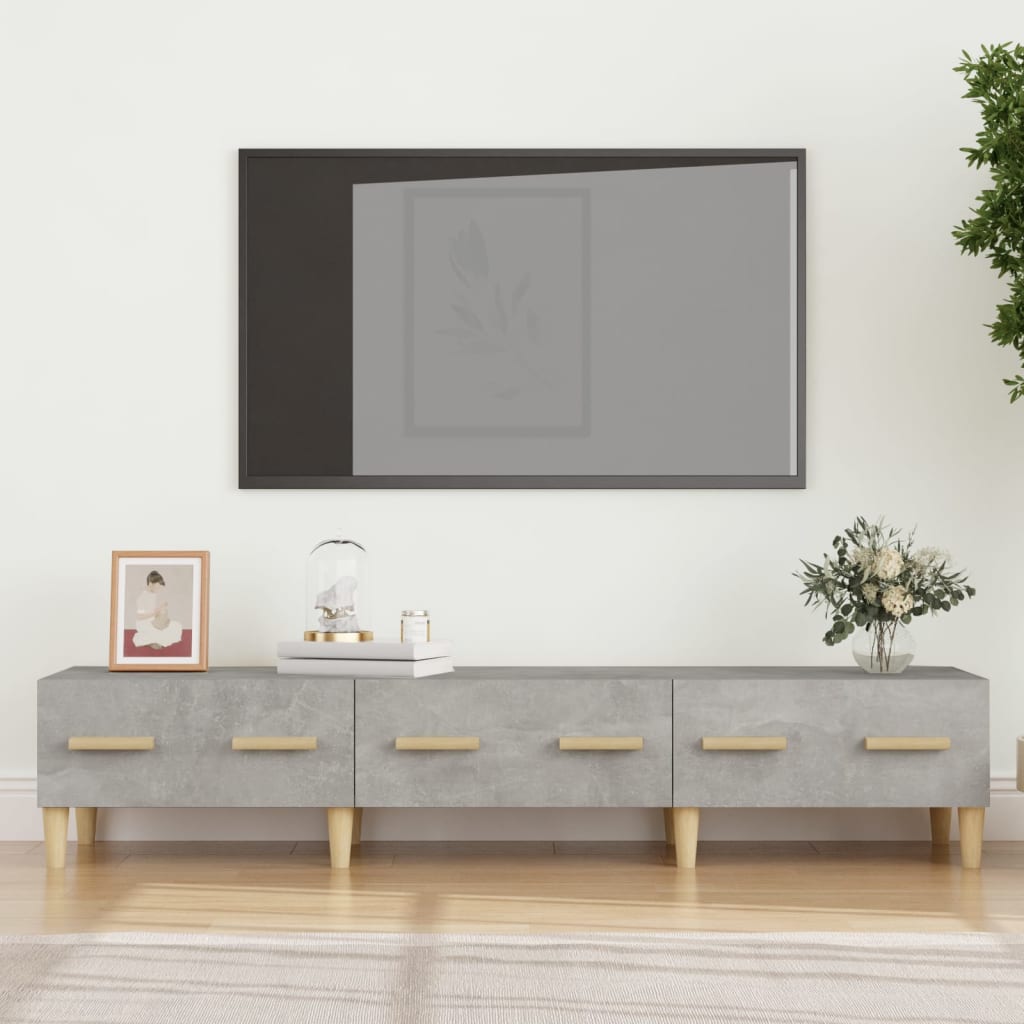 vidaXL tv-bord 150x34,5x30 cm konstrueret træ betongrå