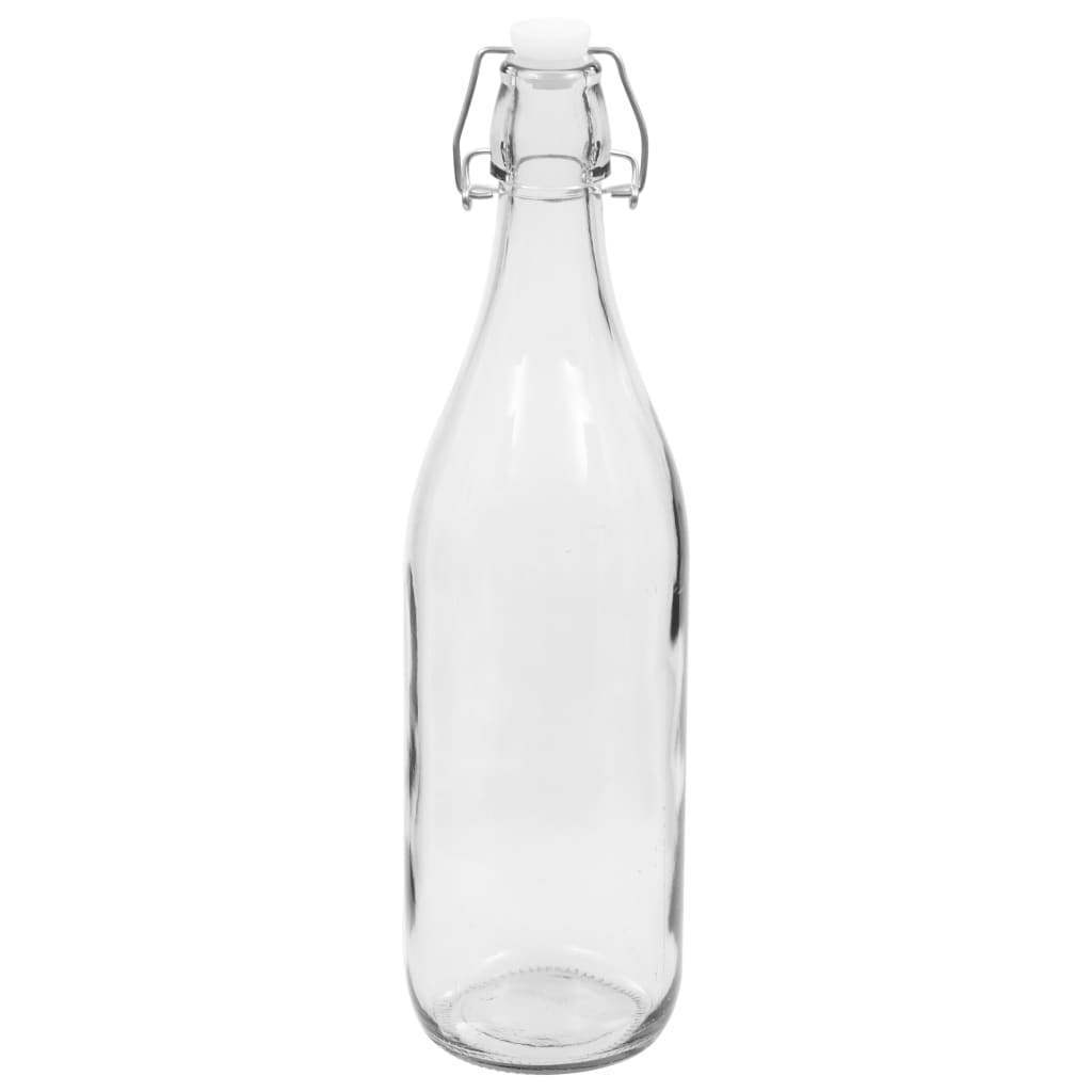 vidaXL glasflasker med patentlåg 24 stk. 1 l