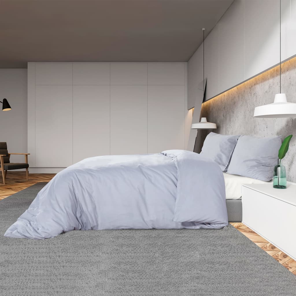 vidaXL sengetøj 135x200 cm let mikrofiberstof grå