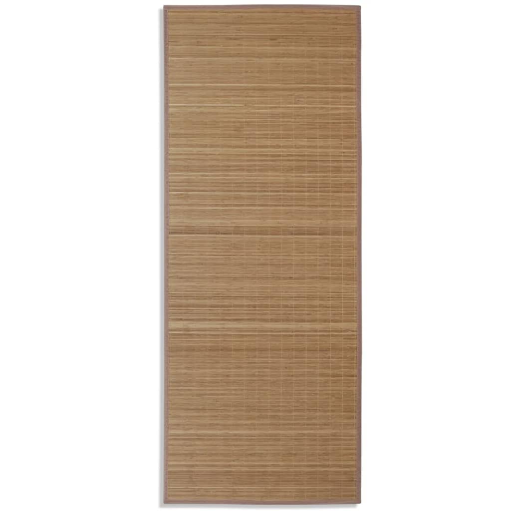 vidaXL gulvtæppe 80x200 cm rektangulært bambus brun