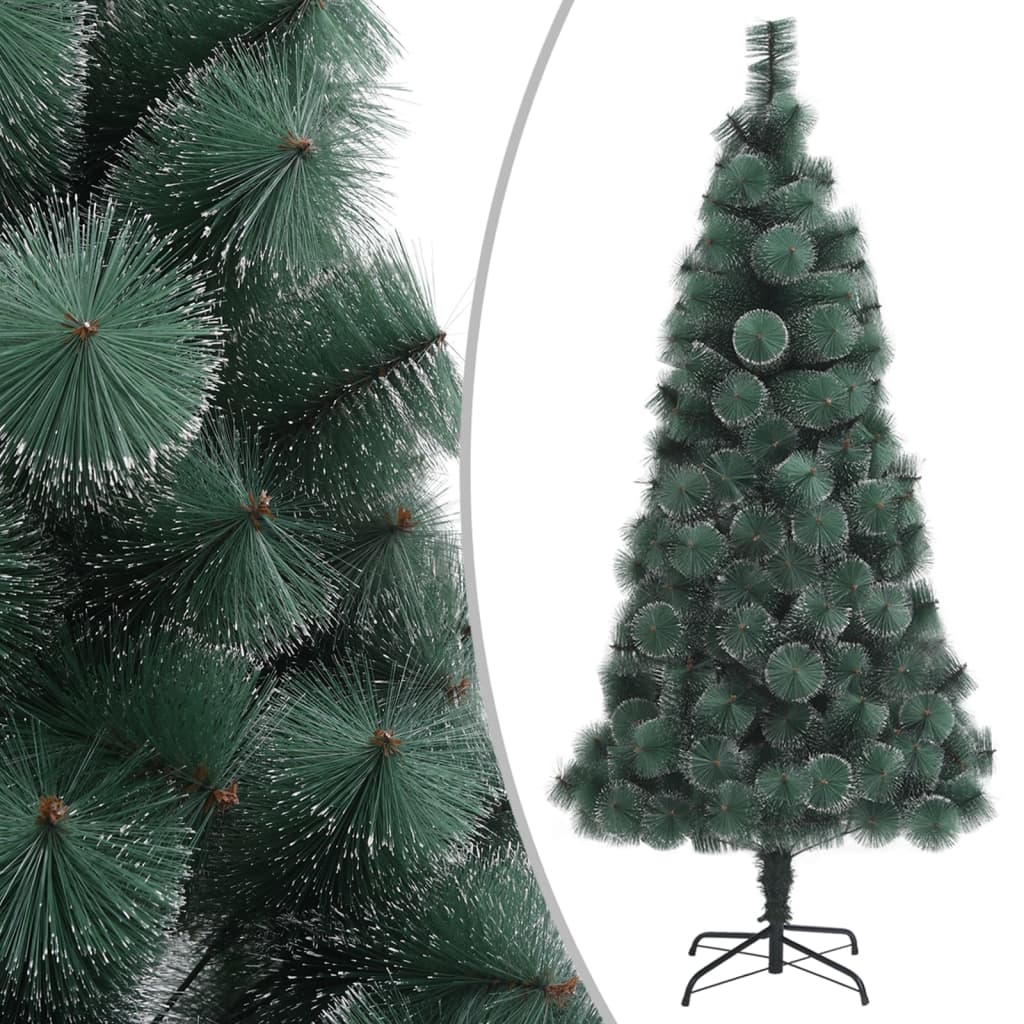 vidaXL kunstigt juletræ med fod 120 cm PET grøn