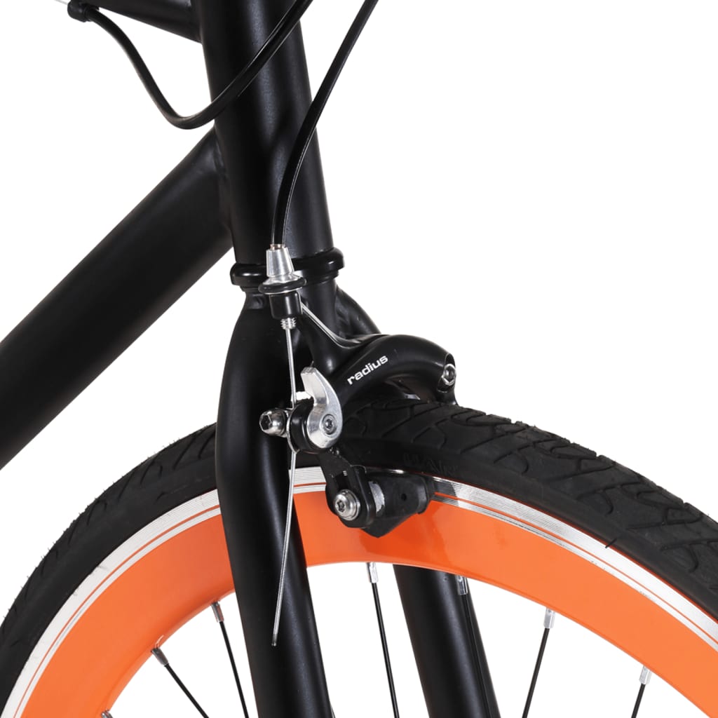 vidaXL cykel 1 gear 700c 59 cm sort og orange