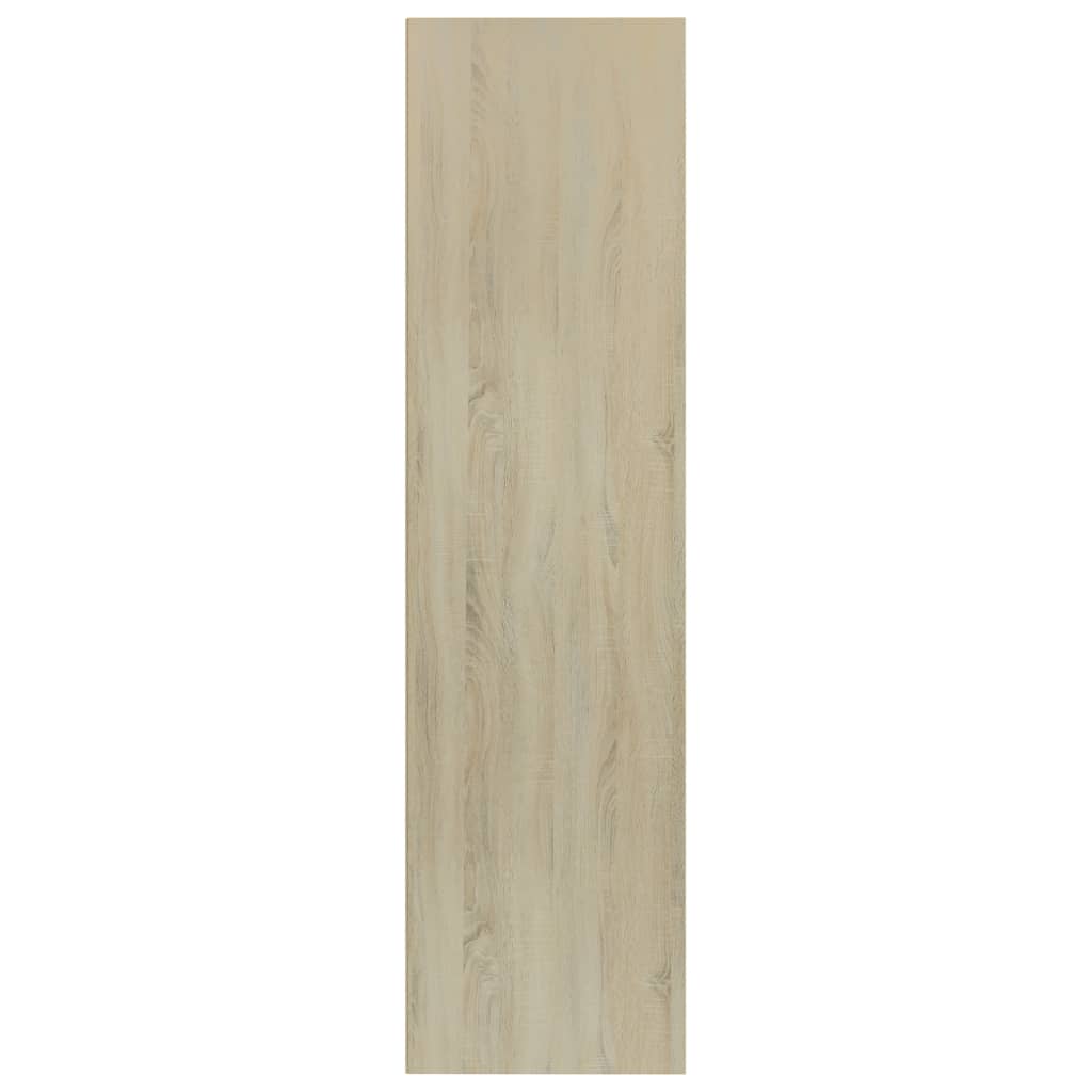 vidaXL bogreol/tv-bord 36x30x114 cm konstrueret træ hvid og sonoma-eg