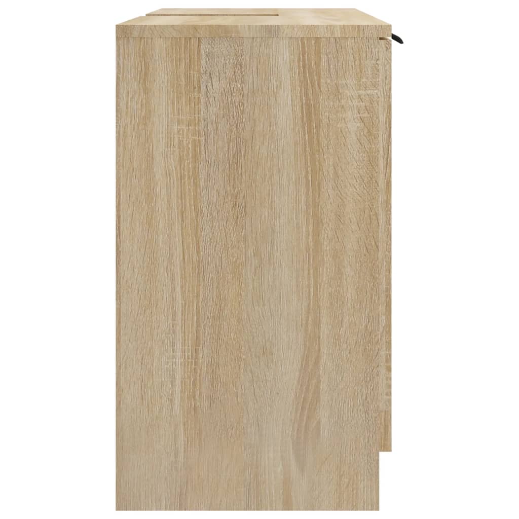 vidaXL badeværelsesskab 64,5x33,5x59 cm konstrueret træ sonoma-eg