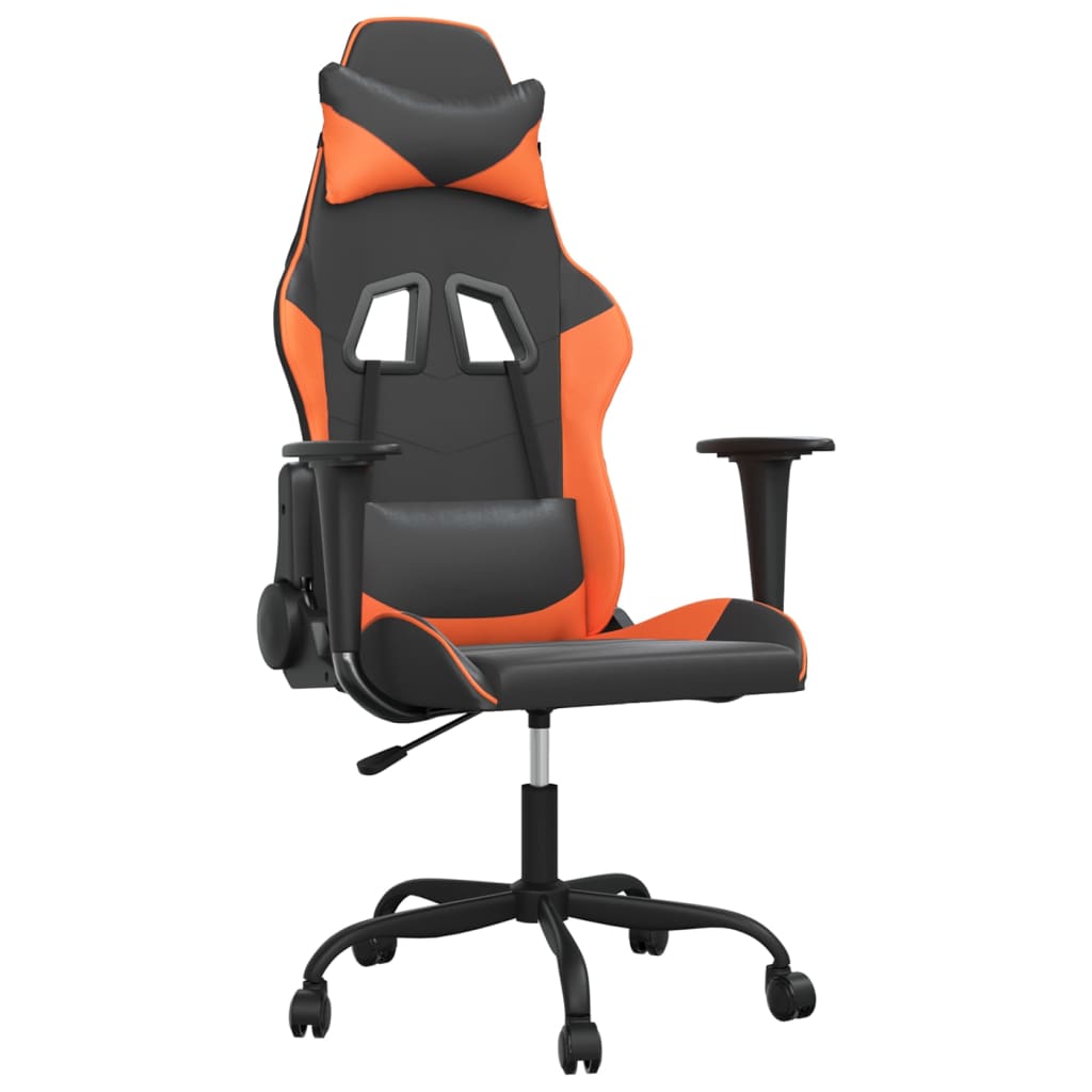 vidaXL gamingstol kunstlæder sort og orange