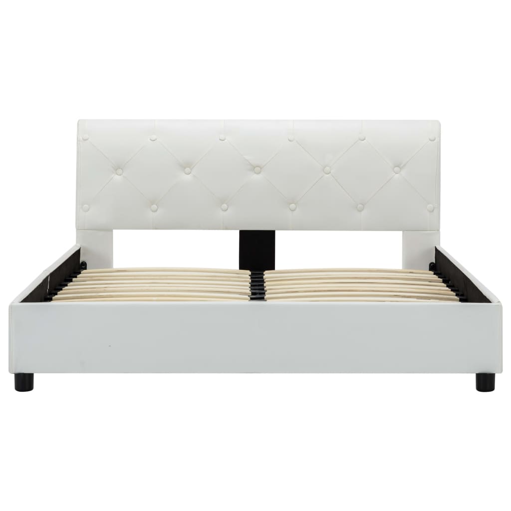 vidaXL sengestel 140 x 200 cm kunstlæder hvid