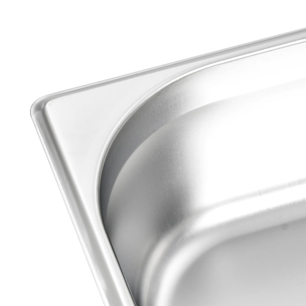 vidaXL gastronorm beholder 4 stk. GN 1/2 100 mm rustfrit stål