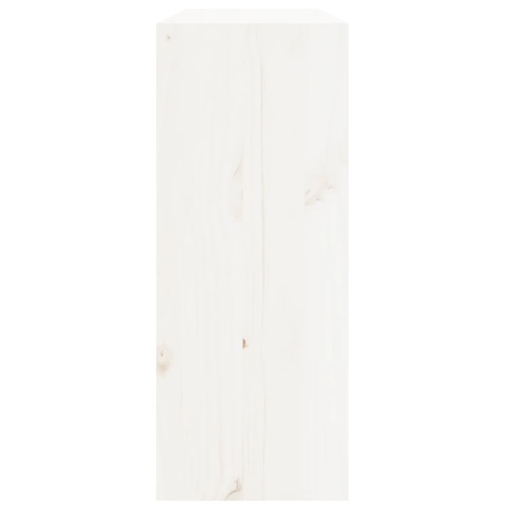 vidaXL vinreol 62x25x62 cm massivt fyrretræ hvid