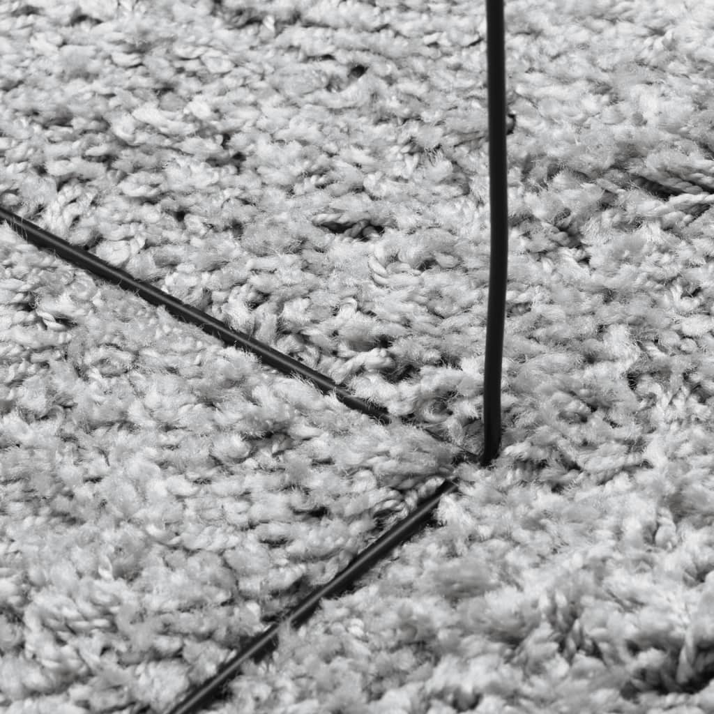 vidaXL shaggy gulvtæppe PAMPLONA 60x110 cm høj luv grå