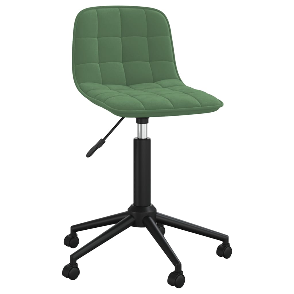 vidaXL drejelige spisebordsstole 4 stk. fløjl mørkegrøn