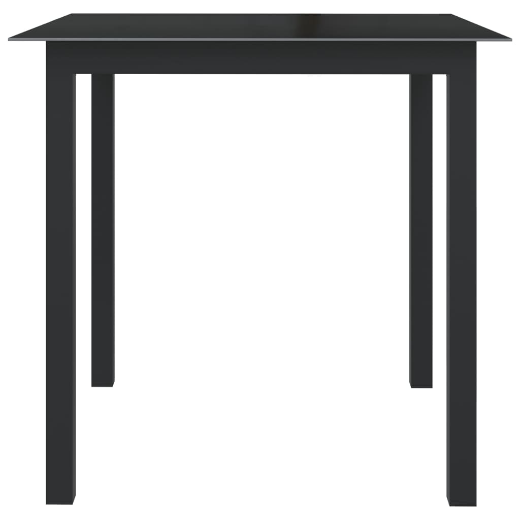 vidaXL spisebordssæt til haven 5 dele aluminium antracitgrå