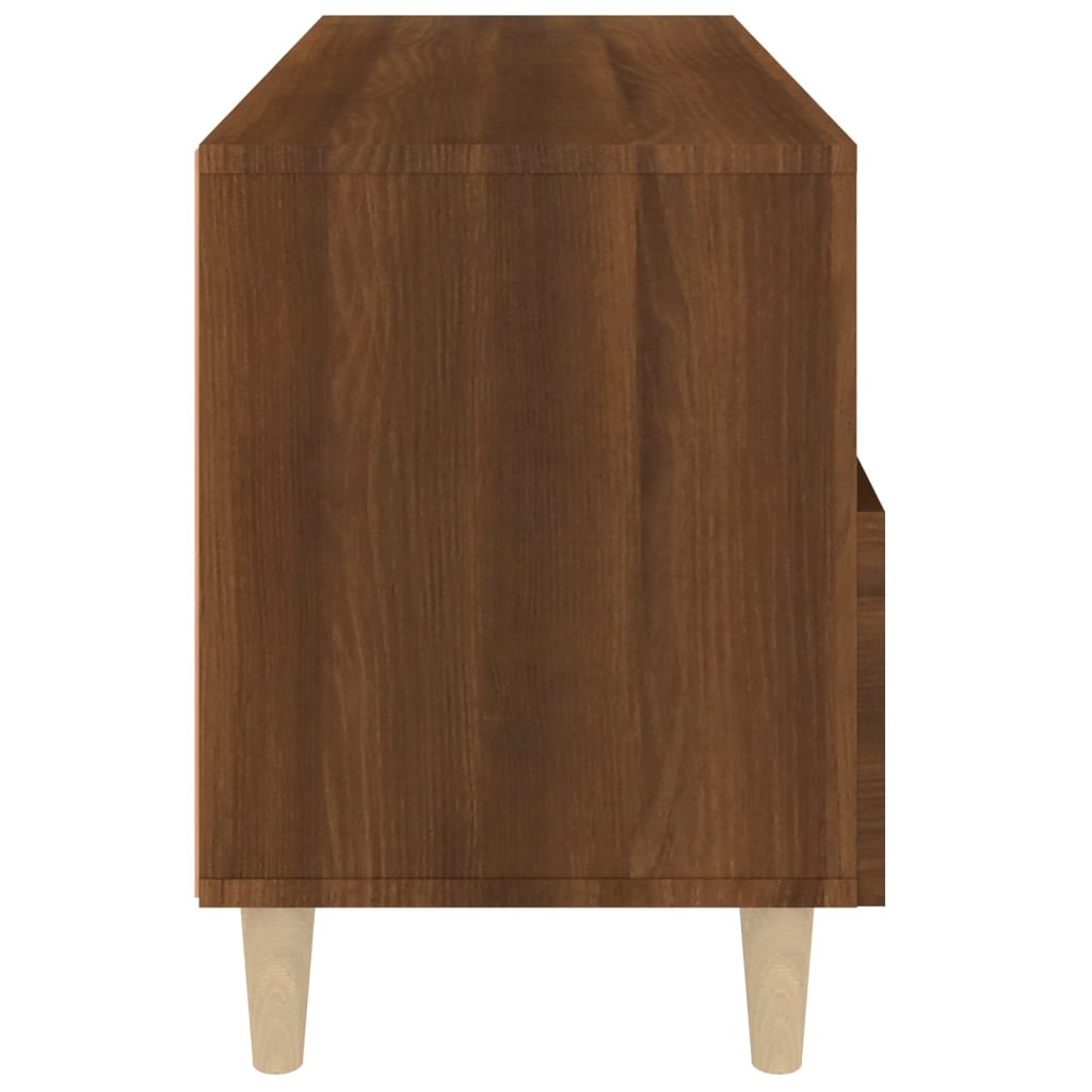 vidaXL tv-bord 80x36x50 cm konstrueret træ brun egetræsfarve