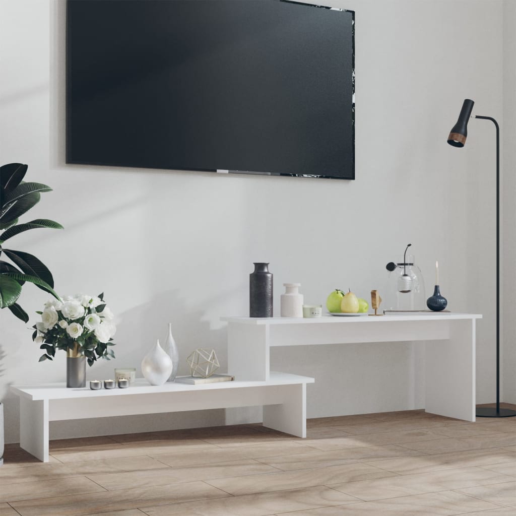 vidaXL tv-bord 180x30x43 cm konstrueret træ hvid
