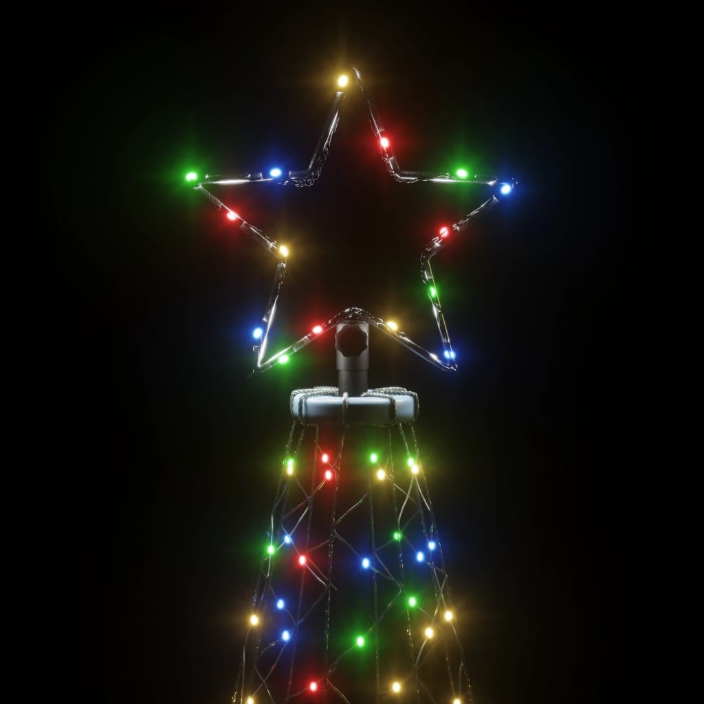 vidaXL juletræ med spyd 3000 LED'er 800 cm farverigt lys