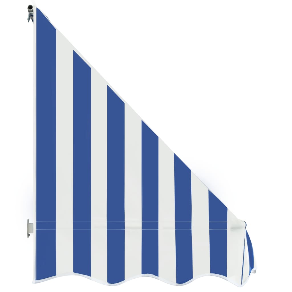 vidaXL bistromarkise 350 x 120 cm blå og hvid