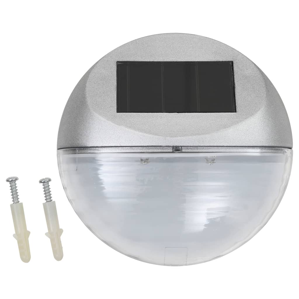 vidaXL soldrevne væglamper LED 24 stk. rund sølvfarvet