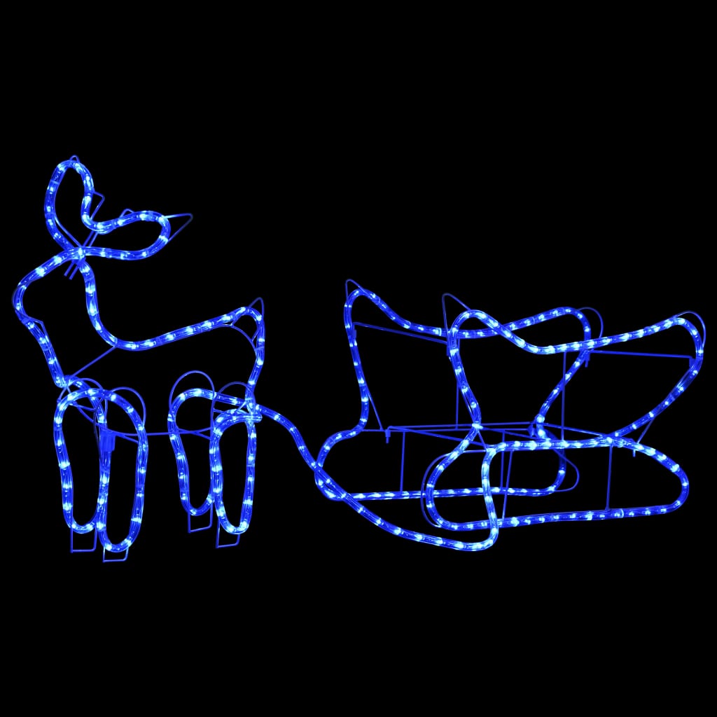 vidaXL rensdyr og kane udendørs juledekoration 252 LED'er
