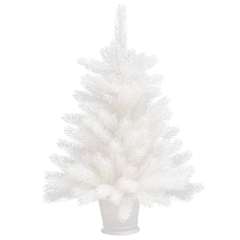 vidaXL kunstigt juletræ med lys 65 cm hvid