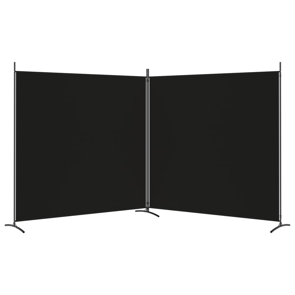 vidaXL 2-panels rumdeler 348x180 cm stof sort