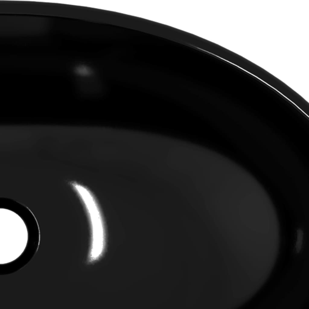 vidaXL håndvask 54,5x35x15,5 cm hærdet glas sort