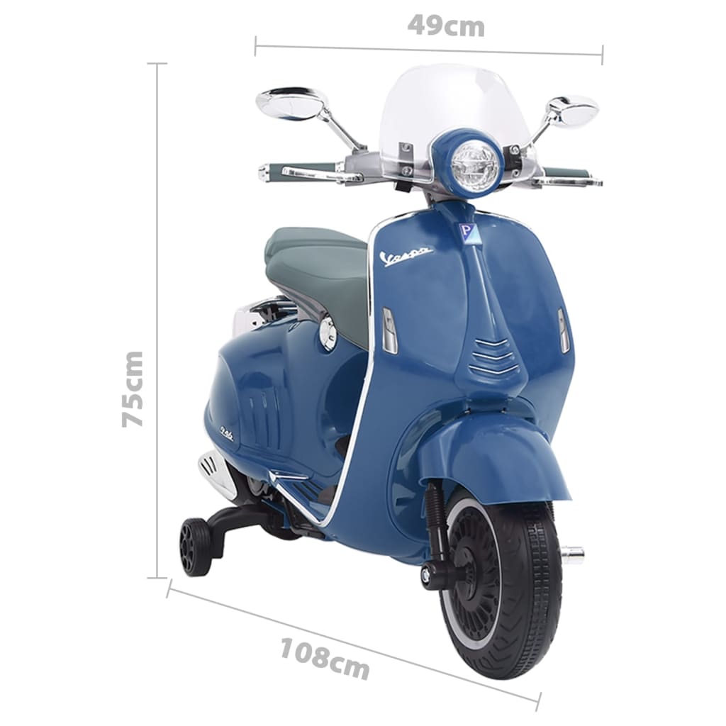 vidaXL elektrisk legemotorcykel til børn Vespa GTS300 blå