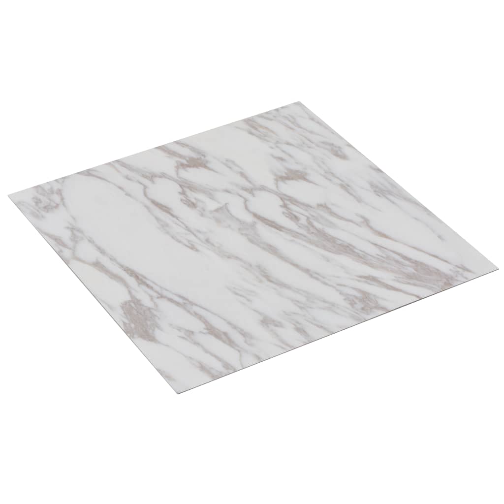 vidaXL selvklæbende PVC-gulvbrædder 5,11 m² hvid marmor