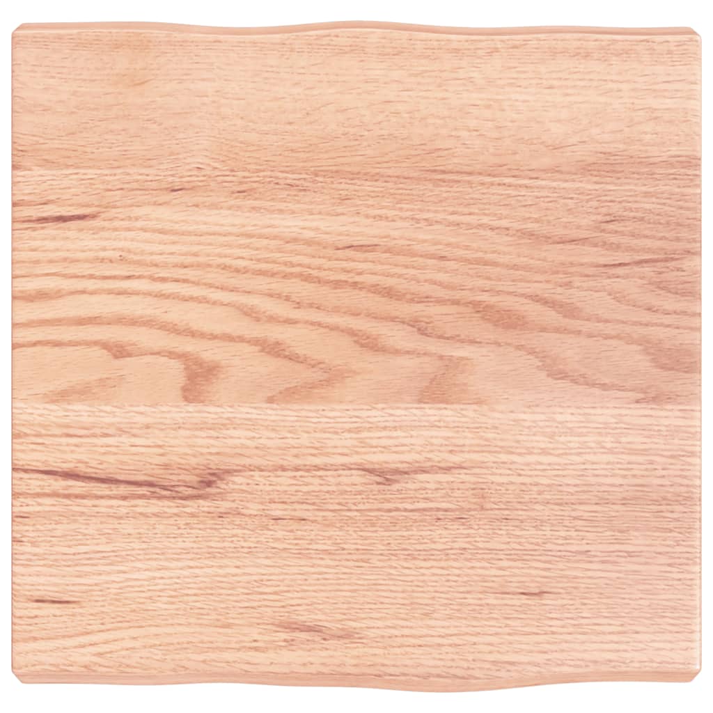 vidaXL bordplade 40x40x(2-4) cm naturlig kant behandlet træ lysebrun
