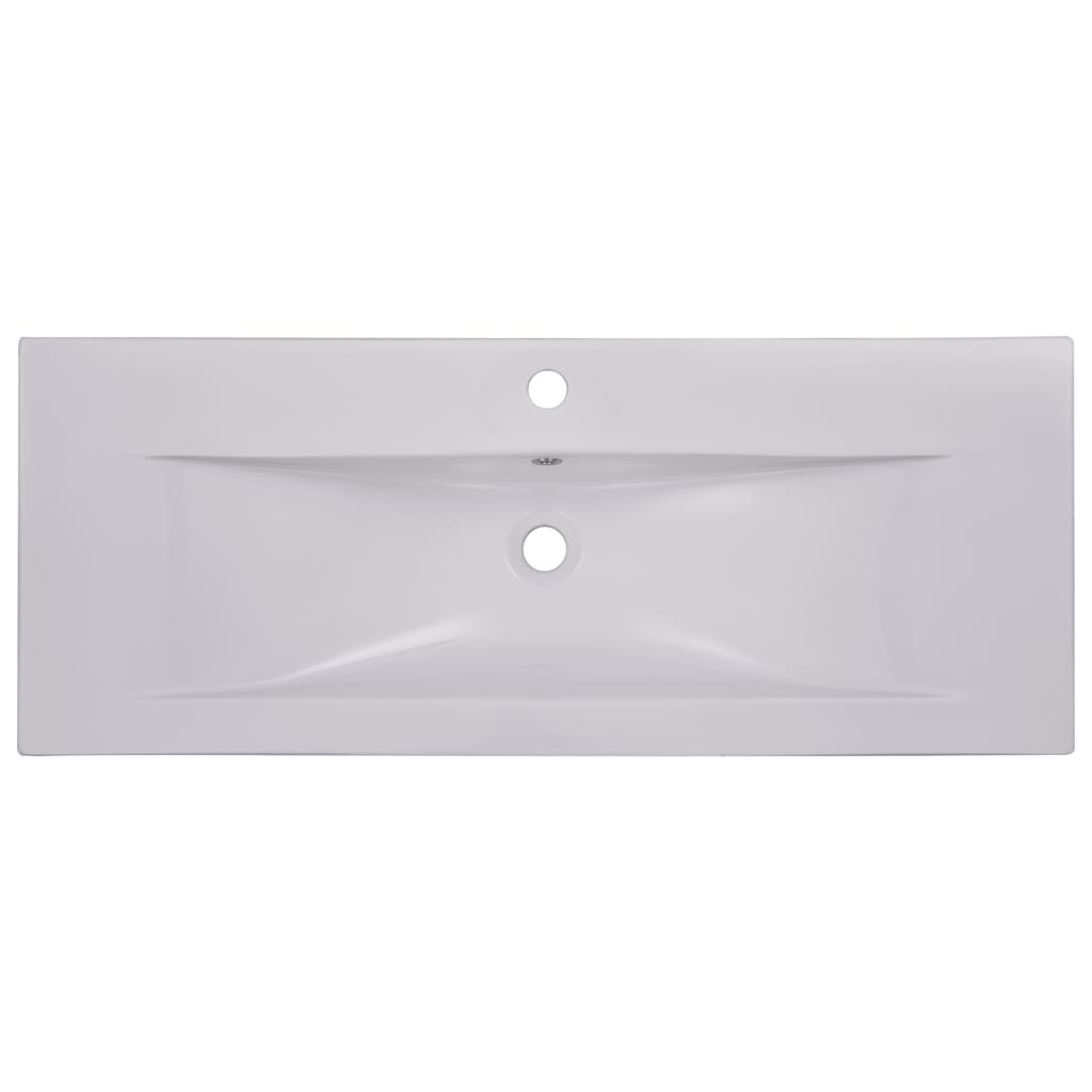 vidaXL indbygget håndvask 101x39,5x18,5 cm keramisk hvid