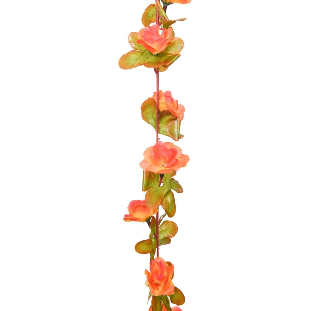vidaXL kunstige blomsterguirlander 6 stk. 250 cm orange