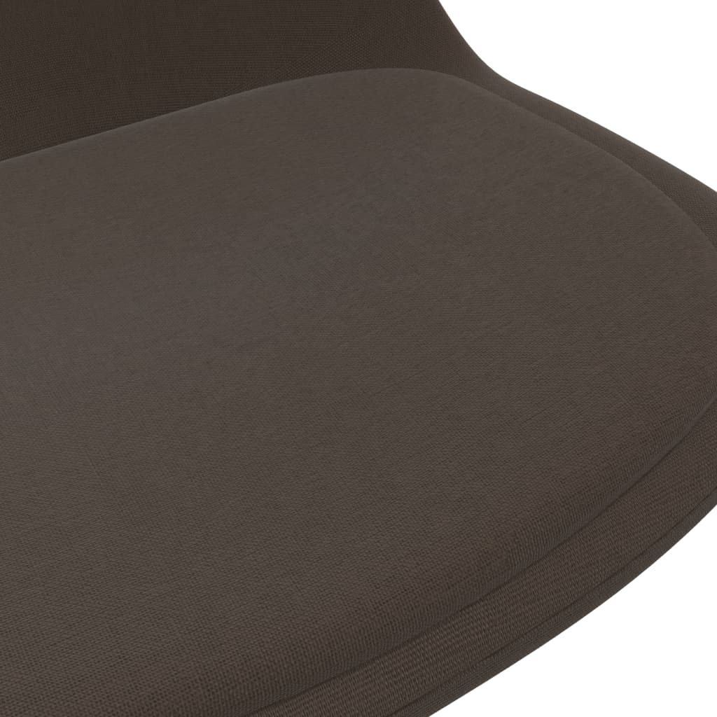 vidaXL drejelige spisebordsstole 2 stk. stof mørkebrun