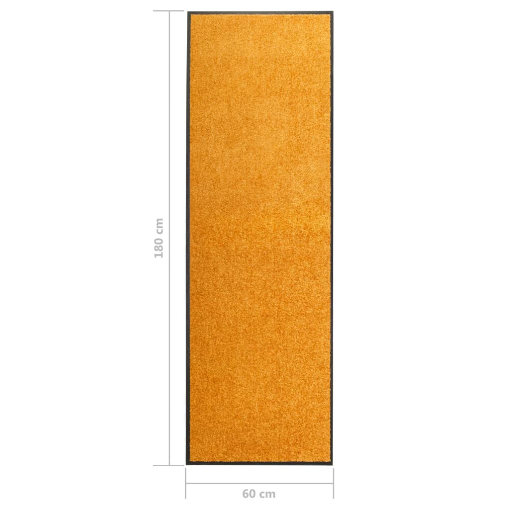 vidaXL vaskbar dørmåtte 60x180 cm orange