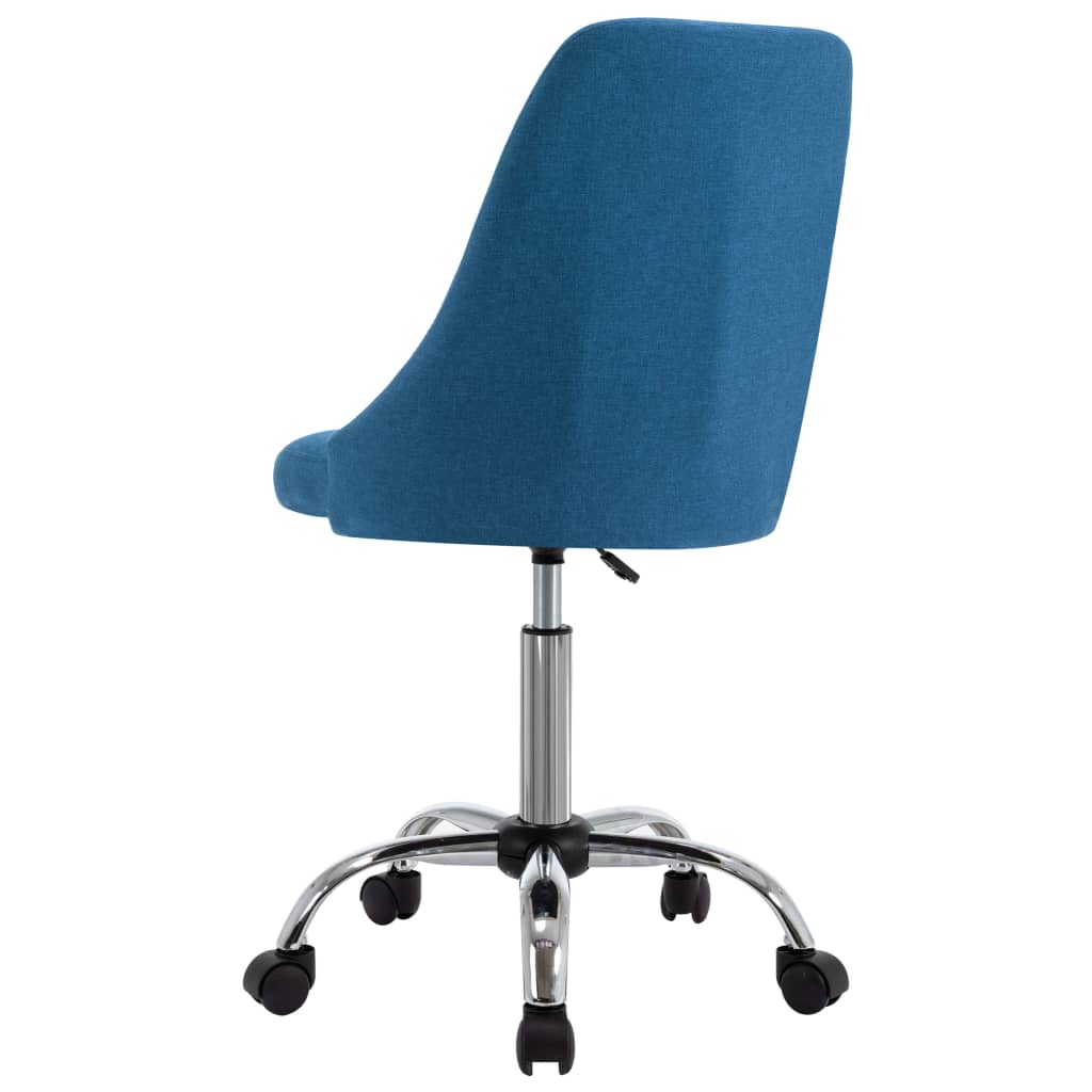 vidaXL kontorstole på hjul 2 stk. stof blå