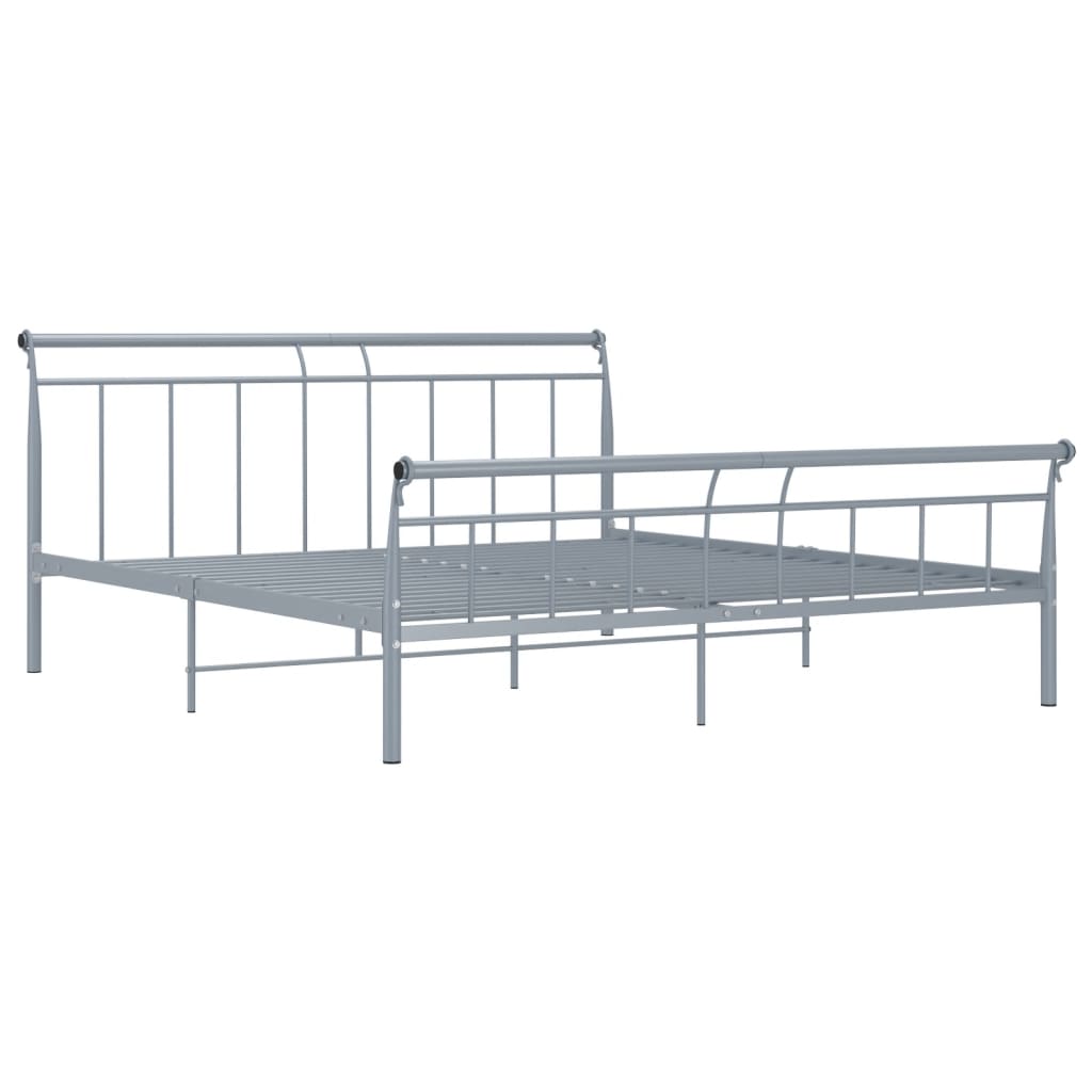 vidaXL sengestel 160x200 cm metal grå