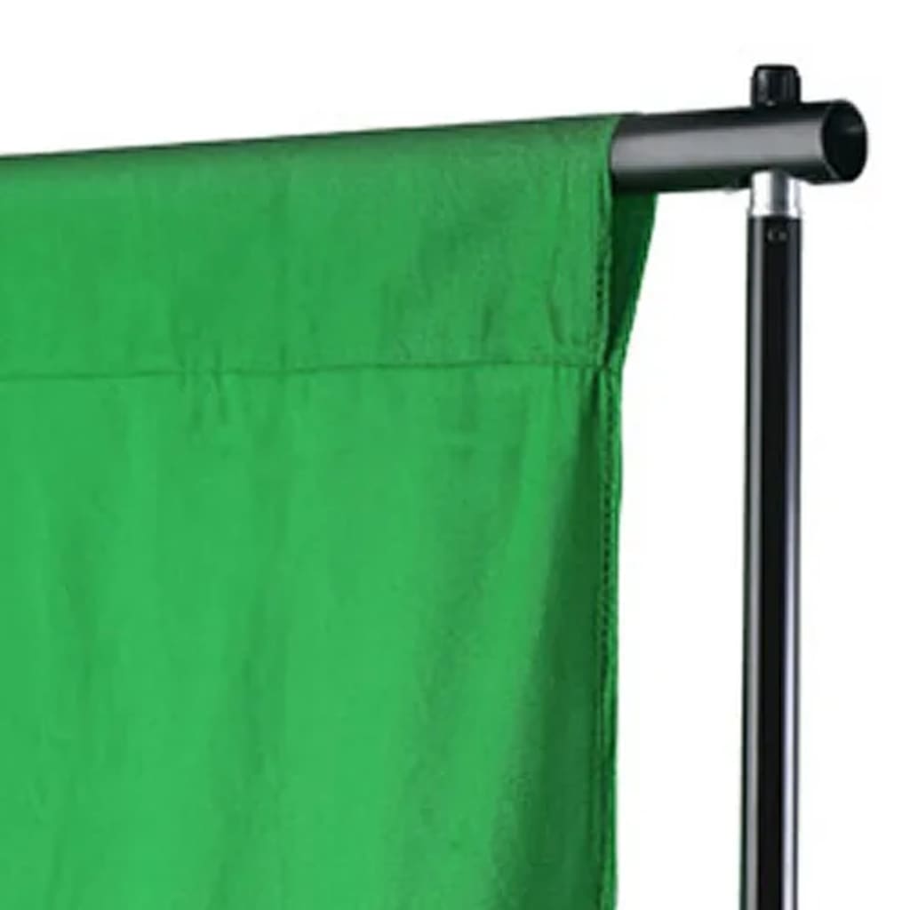vidaXL fotobaggrund i bomuld grøn 500 x 300 cm chroma key